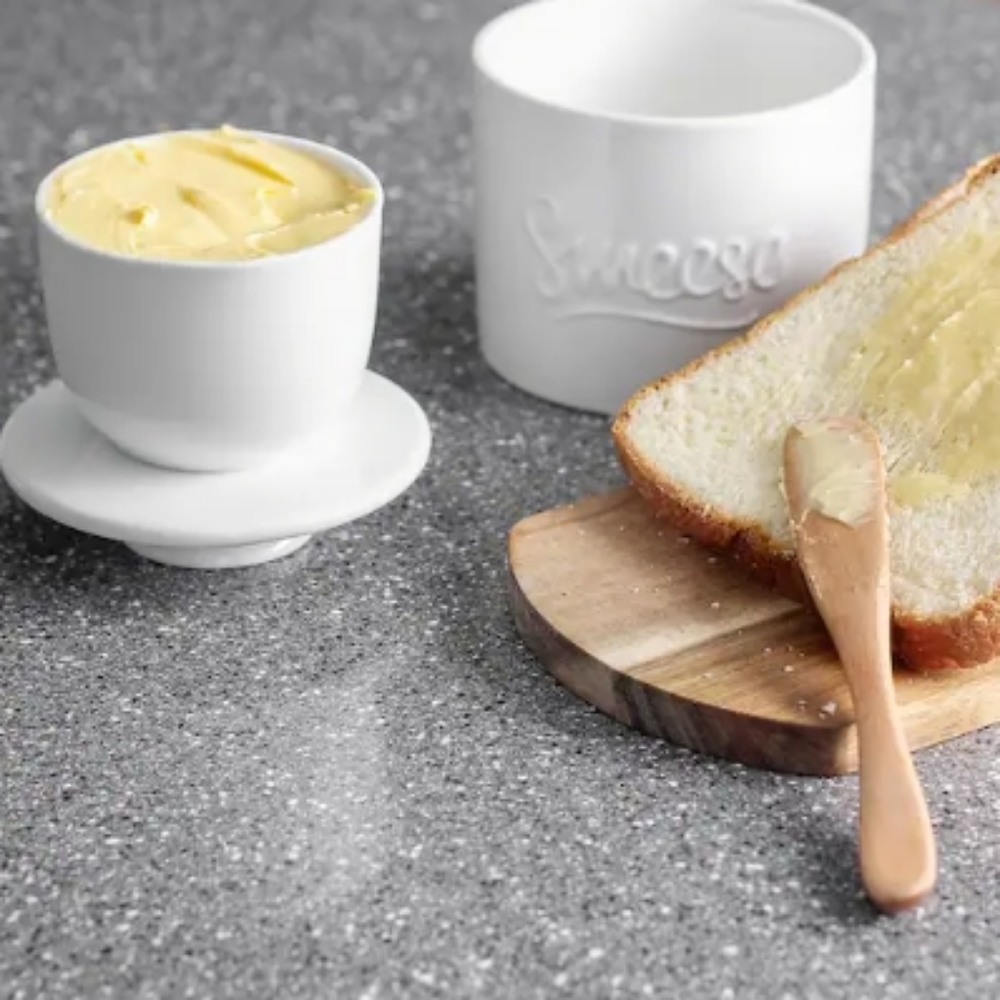 Sweese 6oz White Porcelain French Butter Dishes